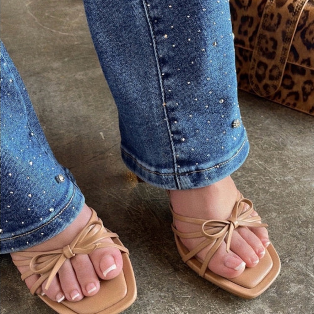 Tan kitten heels